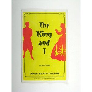1972 Playgram The King And I Jones Beach Program Constance Towers John Cullum